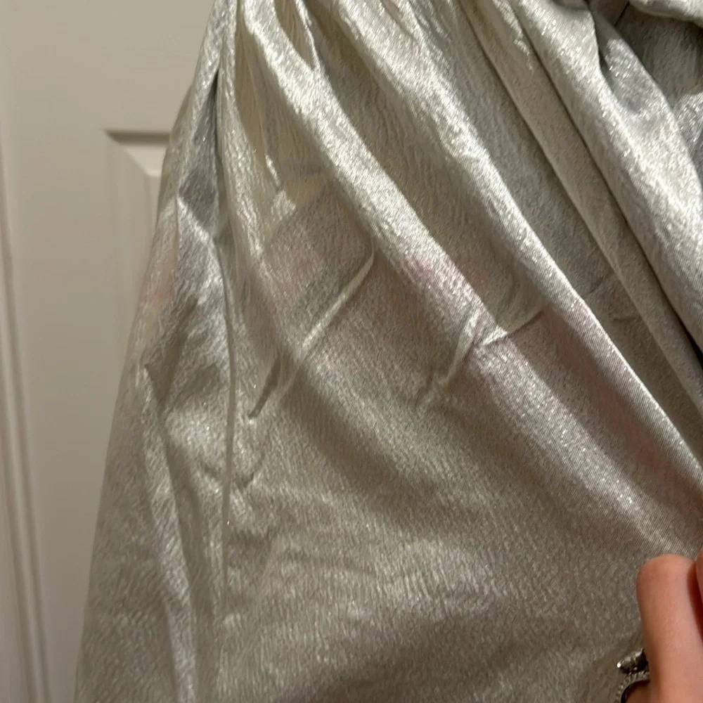 Gunne Sax x Jessica McClintock satin corset ball gown bustle back size 3/4 - Picture 14 of 15